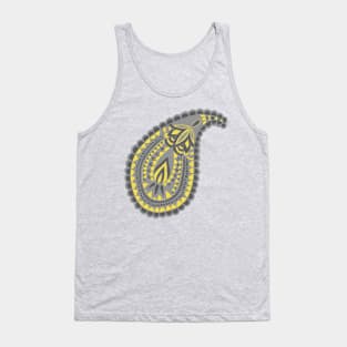 Paisley Grey and Yellow Tank Top